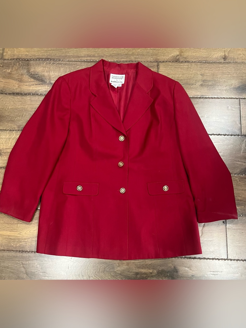 Vintage Mary Kay Blazer Red Blazer 20P EUC